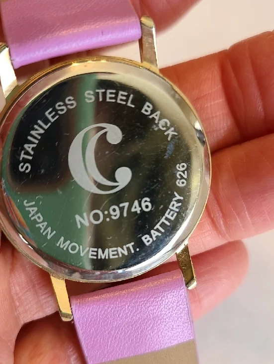 Charming Charlie Lavender and White Chevron Quartz Watch - Picture 2 of 8